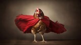 Fototapeta Zwierzęta - Superhero Hen Background, Made with Generative AI