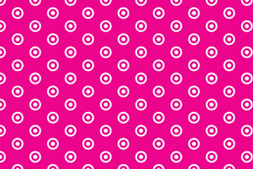 Poster - abstract seamless white polka pattern vector with pink background.