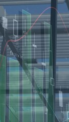 Poster - Animation of financial data processing over busy office