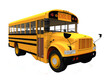 school  bus on a white background