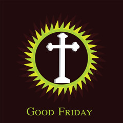 Wall Mural - Vector illustration of a Background for Good Friday. Christian holiday.