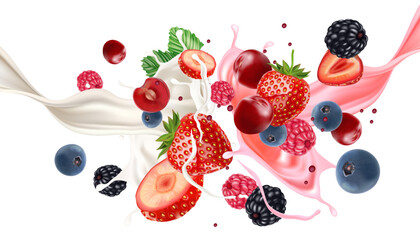Poster - berries, bilberry, blackberries, blueberry, closeup, delicious, dessert, detox, diet, different, eat, flavor, food, fresh, fruit, garden, healthy, huckleberry, ingredient, isolated, jam, juicy, lifest