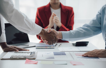 business background of businessman having handshake