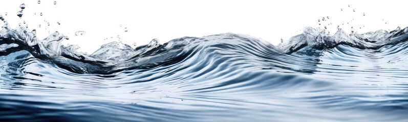 water surface wave ripple, isolated on transparent background cutout , generative ai