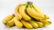 © Blinix Solutions - A Bunch of Ripe Yellow Bananas on a Crisp White Background Enhanced