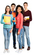 © BillionPhotos.com - Happy group of students standing with notebooks - isolated image