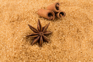 Wall Mural - tropical brown sugar, anise, cinnamon