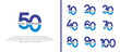 © dharmArt - set of anniversary logo style blue color on white background for celebration