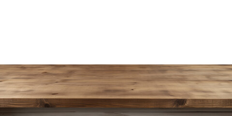 Wall Mural - A blank empty wooden table top for product placement. Generative ai