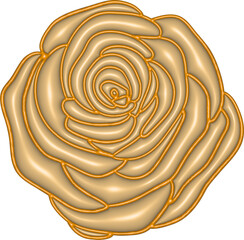 Sticker - 3d orange flower