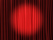 © tiero - red curtain spot light in the middle.