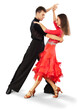 © BillionPhotos.com - Man and woman dancing Salsa on white background