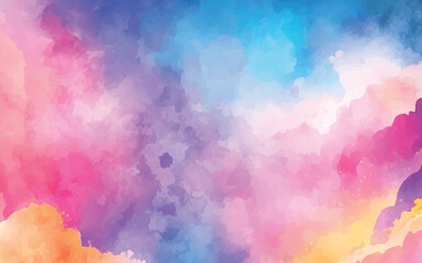 Colorful watercolor background with a place for text