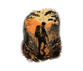 hiking t shirt design for hiking lover