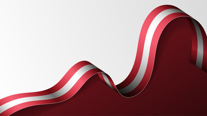 Fototapete - Austria ribbon flag background.
