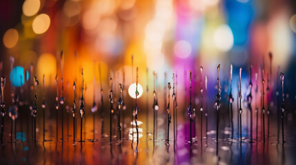 Sticker - blurred abstract bokeh light wallpaper background Generative AI