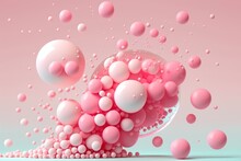 Bubblegum 3d Abstract Pink Bubbles Background