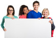 © BillionPhotos.com - Group of students  isolated over a white background