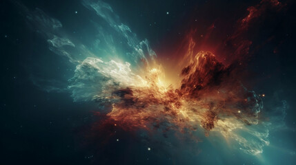 Wall Mural - Abstract space universe concept wallpaper background Generative AI