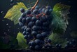 tralcio di vite con grappoli d'uva. Generative AI