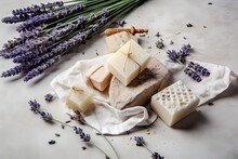 Natural Soap Bars And Ingredients