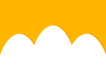 Wall Mural - easter eggs card. white eggs on yellow background.