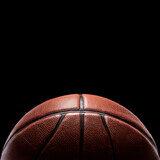 Fototapeta Sport - Basketball ball isolated on black background, Generative AI.