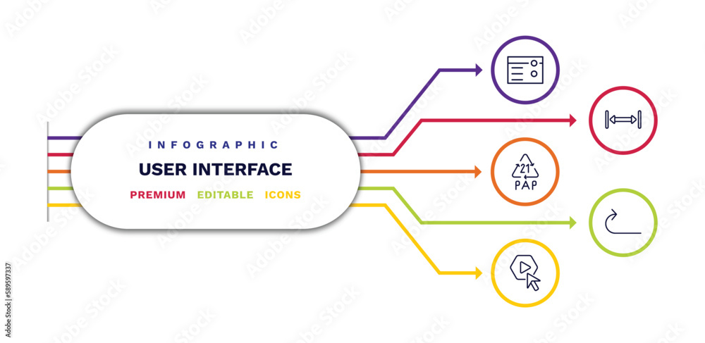 set of user interface thin line icons. user interface outline icons ...