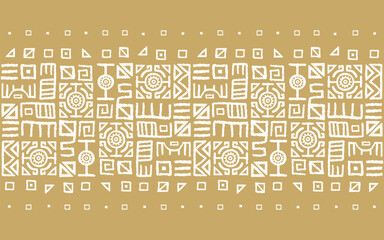 Hand drawn abstract seamless pattern, ethnic background, simple style - great for textiles, banners, wallpapers, wrapping - vector design