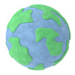 © dekzer007 - 3D globe. The old earth. 3D illustration.