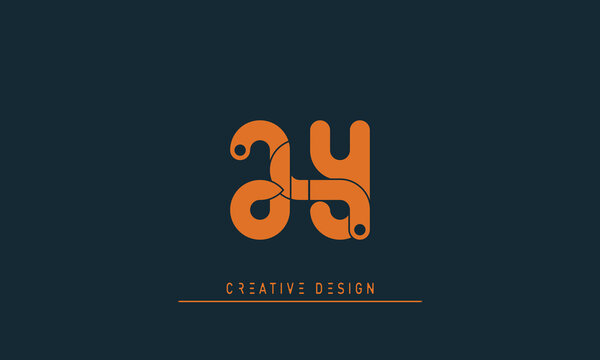 Alphabet letters Initials Monogram logo JY , YJ