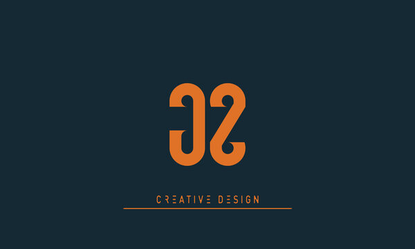 Alphabet letters Initials Monogram logo JZ , ZJ