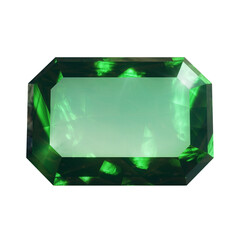 Wall Mural - Emerald gemstone isolated on transparent background