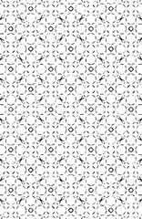 Sticker - Seamless modern geometric shapes repeat pattern design in black color vector design element 