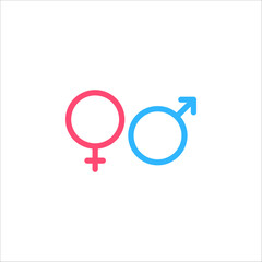  Gender. Male and Female. man and woman symbol vector illustration on white background.  EPS 10