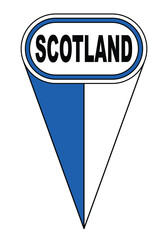 Poster - Scotland Oval Map Pointer Location Flag