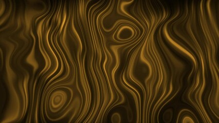 Poster - Golden retro wavy screen with moving shapes. Motion. Monitor with blinking colorful wavy lines.