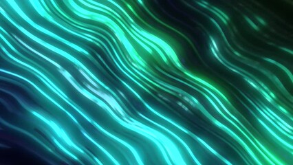 Aufkleber - Flashing wave lines of electronic noise. Motion. Bright electronic waves blink in stream. Wavy lines of electronic cyber glitch