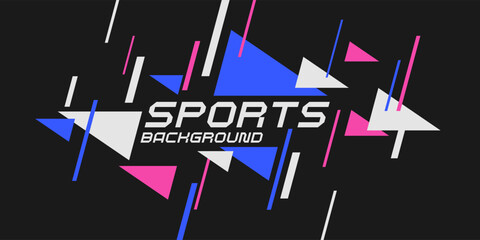 Poster - sports poster. abstract background with dynamic shapes. vector template