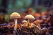 KI Generated Macro vom Pilzen im Moos umd Wald