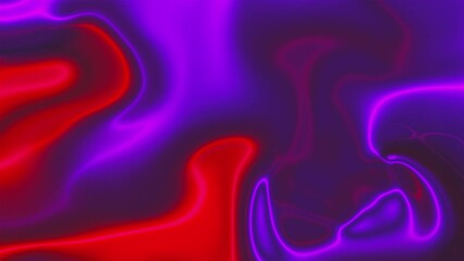 Poster - Wavy neon lines. Computer generated 3d render