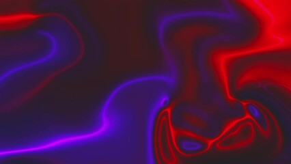 Poster - Wavy neon lines. Computer generated 3d render