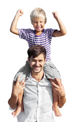 Wall Mural - Happy Father and Son, Fathers Day Concept