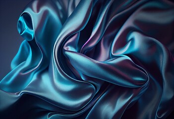 blue silk background. Generative AI