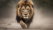A big fierce male lion 