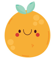 Sticker - kawaii orange design