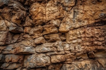 Poster - majestic rock formation with a beautiful sky background. Generative AI