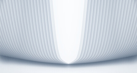 Poster - White interior building wall elevation and ground space background 3D rendering