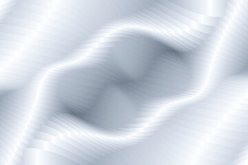 Poster - Abstract white background with wavy pattern. White wavy lines texture texture background, 3d rendering, 3d illustration.