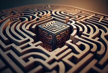 Labyrinth- Maze Solution. Generative AI